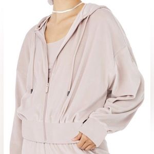 Glimmer velour full zip hoodie NWOT